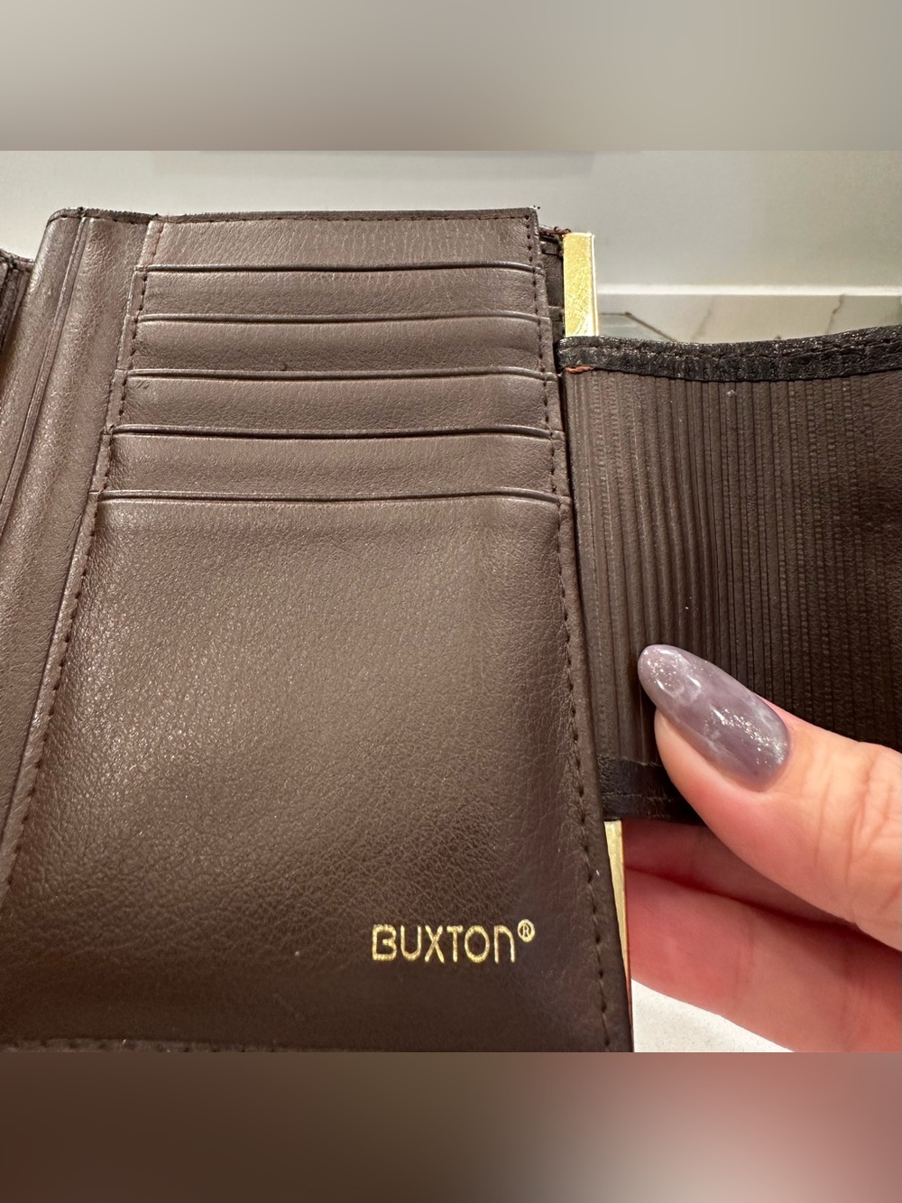 VTG Buxton Leather Wallet w/ Kiss-Lock Coin Purse - VGVC - Picture 17 of 17
